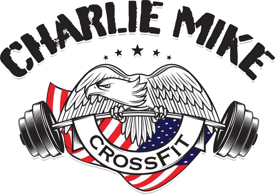Charlie Mike CrossFit — eagle and barbell crest